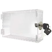 Wovilon Thermostat Guard, Thermostat Guard Lock Box with Key 7.3 X 4.7 X 2.2 Inches , Clear Large Thermostat Guard Box Use on Wall, Universal Thermostat Cover