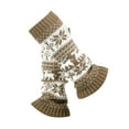 thumbnail image 1 of Wovilon Thickened Christmas Socks With Snowflake Deer Patterns Winter Warm Ankle Cuffs Cozy Knitted Leg Warmers Stacking Socks And Woolen Sock Covers For Fall Winter, 1 of 1