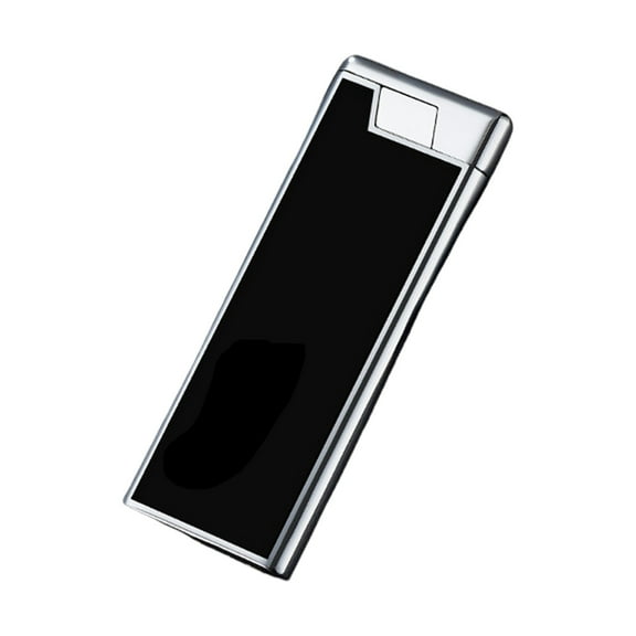 Wovilon Thin Wheel Straight Lighter Metal Inflatable Windproof Lighter Compact And Convenient Lighter