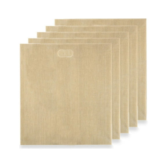 Wovilon Toaster Bags Bread Bags Reusable For Grilled Cheese Sandwich Non-Stick Heat Resistant 5Pcs