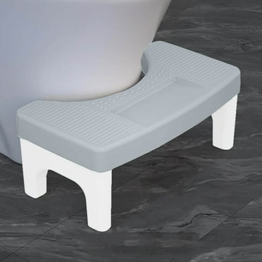 Wovilon Toilet Stool, Squatting Stool Poop Stool, Bathroom Toilet Potty Stool, Splicable Poop Stool | Bathroom Accessories | Foot Stool (Gray toilet stool)