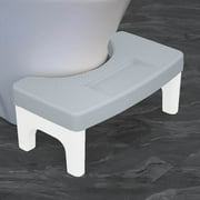 Wovilon Toilet Stool, Squatting Stool Poop Stool, Bathroom Toilet Potty Stool, Splicable Poop Stool | Bathroom Accessories | Foot Stool Gray toilet stool