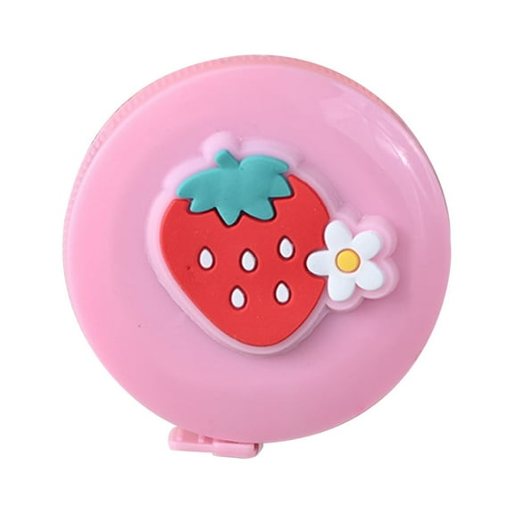 Wovilon Tools Home Improvement 1.5M Tape Measure Inch Cm Round Tape Automatic Retractable Soft Colorful Ruler Cartoon Fruit Automatic Telescopic Measuring Tape Measuring Body Circumference
