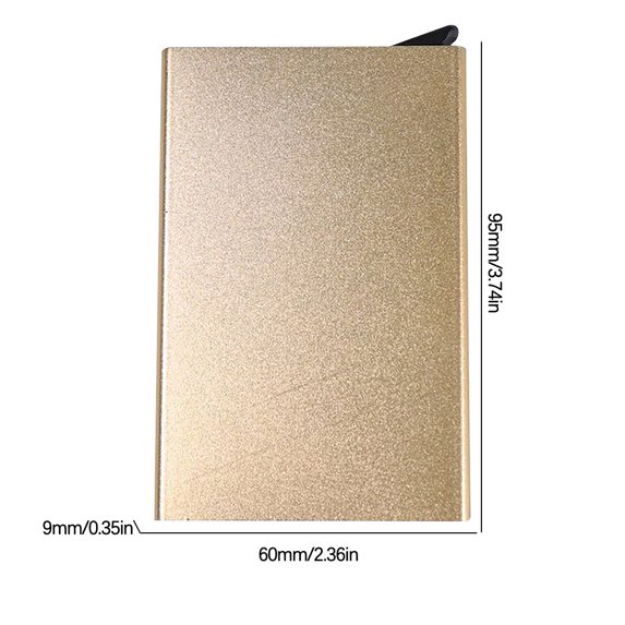 Wovilon Tools Home Improvement Mini Automatic -Up Credit Card Business Card Metal Aluminum Alloy Card Box