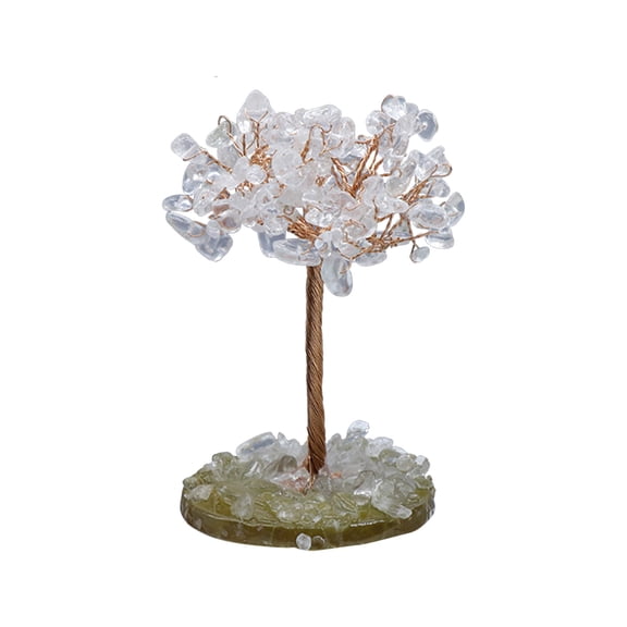 Wovilon Tools Home Improvement Natural Quartz Crystal Money Tree Natural Healing Crystal Gemstone Bonsai Tree