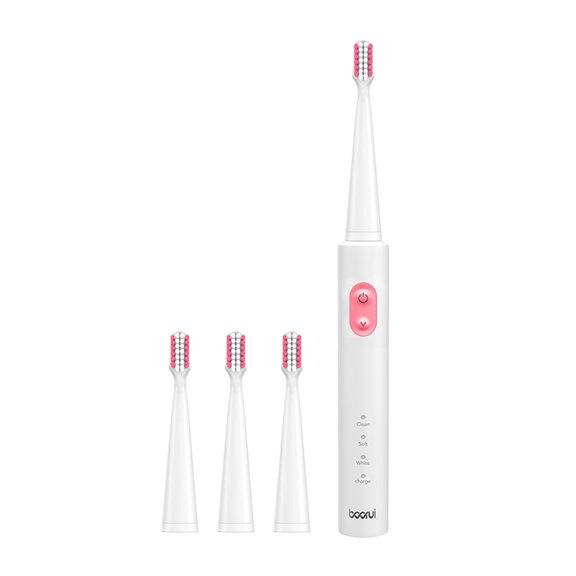 Wovilon Toothbrush With 4 Brush Heads,Three Cosmetic Dentistry Modes, IPX7 Water Resistants Newly Upgraded Toothbrush With Long Life And Fast Charging