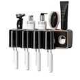 thumbnail image 1 of Wovilon Toothbrush Holders For Bathrooms, Toothbrush Wall Mounted With Toothpaste Dispenser，With Toothbrush Cup,Tray Bathroom Toothbrush Toothpaste Dispenser, 1 of 8