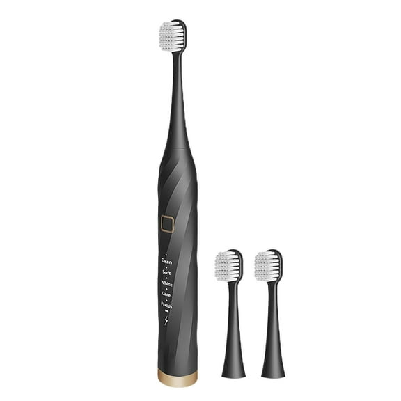 Wovilon Toothbrush Toothbrush With 3 Brush Heads Smart 5-speed Timer Toothbrush IPX7