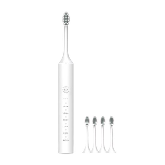 Wovilon Toothbrush, Toothbrush With 4 Brush Heads, Smart 6-speed Timer Toothbrush IPX7 -Newly Upgraded Toothbrush, Longer Life,