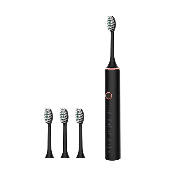 Wovilon Toothbrush, Toothbrush With 4 Brush Heads, Smart 6-speed Timer Toothbrush IPX7