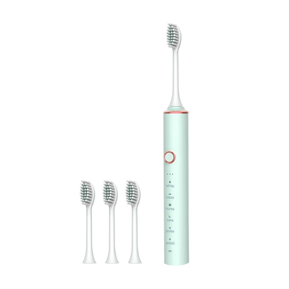 Wovilon Toothbrush, Toothbrush With 4 Brush Heads, Smart 6-speed Timer Toothbrush IPX7