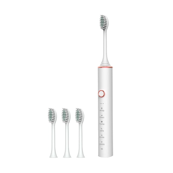 Wovilon Toothbrush, Toothbrush With 4 Brush Heads, Smart 6-speed Timer Toothbrush IPX7