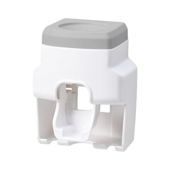 Wovilon Toothpaste Dispenser Without Drilling Wall Mounted Automatic Toothpaste Squeezer Toothbrush Hanger Easy To Operate Face Nail Face Drilling Strong Load Bearing