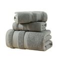 thumbnail image 1 of Wovilon Towel Three Piece Set Cotton Large Bath Towel Soft Absorbent Bathroom Bath Towel Gift Set, 1 of 6