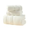 thumbnail image 1 of Wovilon Towel Three Piece Set Cotton Large Bath Towel Soft Absorbent Bathroom Bath Towel Gift Set, 1 of 6
