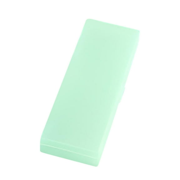 Wovilon Translucent Frosted Stationery Box Student Storage Pencil Bag Pencil Case Multi-Functional Plastic Pencil Case