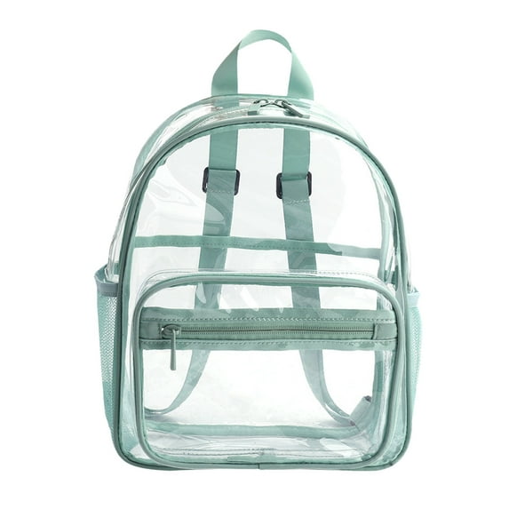 Wovilon Transparent Backpack Plastic Bookbag See Through Backpacks Waterproof Clear Backpack for Travel, School