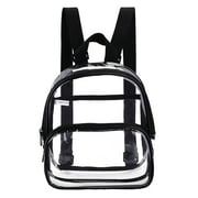Wovilon Transparent Backpack Plastic Bookbag See Through Backpacks Waterproof Clear Backpack for Travel, School