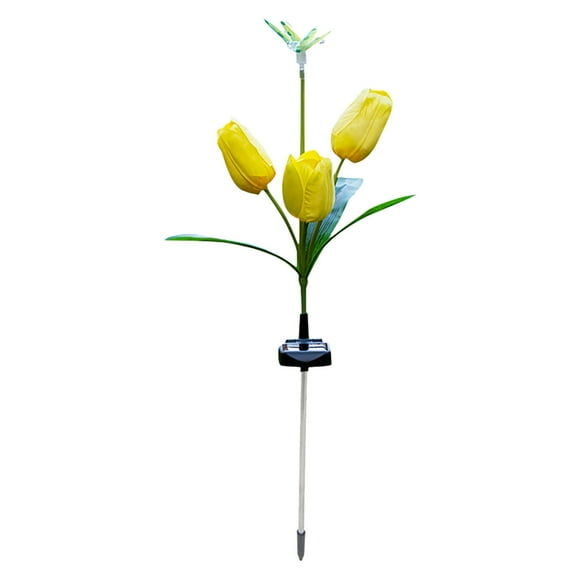 Wovilon Tulip Shape Insert Land Type Solar Lights, Decorative Garden Lanterns, Landscape With Warm White Led Outdoor Lighting For Landscape, Yard, Pathway And Patio