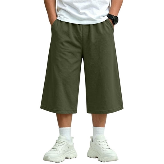 Wovilon Unisex Kids Knee Length Shorts with Elastic Waistband and Side Pockets, Relaxed Fit Solid Color Activewear for Summer Vacation and Daily Play