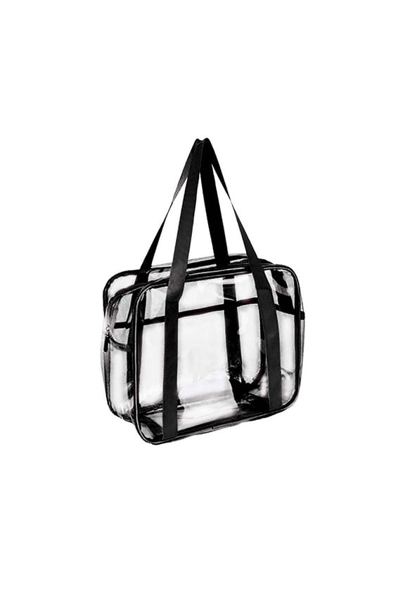 Unisex Plastic Tote See Through Bag, Transparent