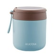 thumbnail image 1 of Wovilon Vacuum Insulated Kids Food Jar with Folding Spoon, Soup Thermos, Stainless Steel Lunch Box For Kids Adult,Leak Proof Food Jar For School Office Picnic Travel Outdoors （16 Ounce）, 1 of 12