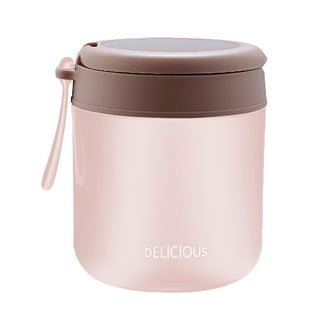 Littleduckling Insulated Food Jar Stainless Steel Food Flask for Hot Food Vacuum Insulated Soup Thermos w/ Spoon Carry Handle 500ml Food Container