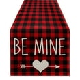 thumbnail image 1 of Wovilon Valentine's Day Table Flag Festival Decoration Little Gnome Pattern Linen Table Cloth 33 * 183cm, 1 of 7