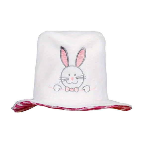 Wovilon Velvet Bunny Ear Hat Easter Hat Bucket Hat Easter Bunny Decoration Hat Party Headdress Clothing Accessories