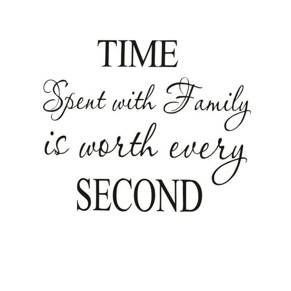 Wovilon Wall Stickers Murals For Bedroom, Living Room 2022 Time Spent With Family Is Worth Evey Second Wall Stickers Decals Family Wall Decals Vinyl Decal Removable Letters Wall Decorations (Black)