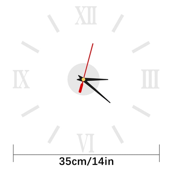 Wovilon Wall Stickers Murals For Bedroom, Living Room, Bedroom Roman Digital Wall Clock Personality Silent Diy Acrylic Wall Sticker Decorative Wall Clock