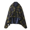thumbnail image 1 of Wovilon Wearable Plaid Fleece Blanket With Button Nordic Shawl Blankets For Office Sleep Winter Warm Travel Sofa Bed Throw Blanket, 1 of 7