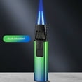 thumbnail image 1 of Wovilon Windproof Straight Torch Blue Flame Lighter Butane Torch Turbine Torcher Inflatable Gas Windproof Lighter Refillable Butane Lighter For Outdoor BBQ Baking, 1 of 1