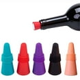 thumbnail image 1 of Wovilon Wine Stopper, Wine Stoppers for Wine Bottles, Reusable Silicone Wine Bottle Stopper, 5Pcs, 1 of 9