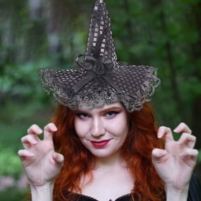 Wovilon Witch Hat Headband For Halloween Costume Dress Accessories Bow Head Bands Party Accessory Photography Props Halloween Head Decoration