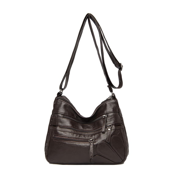Wovilon Women'S Crossbody Bag, Double Zipper Crossbody Bag, Shoulder Purse, , Large Capacity Crossbody