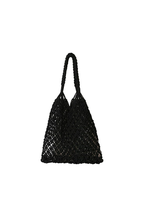 Women Straw Crochet Backpack Flap Drawstring Shoulders Bag Casual Beach Daypack Clutch Bag Straw Purse For Girls Summer Beach Crossbody
