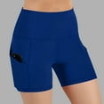 thumbnail image 1 of Wovilon Women's High Waist Ribbed Biker Shorts with Side Pockets and Butt Lifting Seam, Slim Fit Stretch Yoga Workout Shorts for Summer Gym and Everyday Wear, 1 of 8