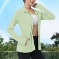 thumbnail image 1 of Wovilon Women's Lightweight Sun Protection Jacket with Stand Collar and Thumb Holes, Relaxed Fit Zip-Up Long Sleeve Athletic Top for Summer Running and Outdoor Activities, 1 of 8