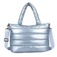 thumbnail image 1 of Wovilon Women's Tote Bag Large Shoulder Bag,Tote Padded Winter Handbag Space Tote Bag Feather Shoulder Bag Shopping, 1 of 6