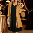 Wovilon Womens Chiffon Cardigan Open Front Sequin Trim Long Sleeve ...