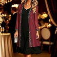 Wovilon Womens Chiffon Cardigan Open Front Sequin Trim Long Sleeve ...