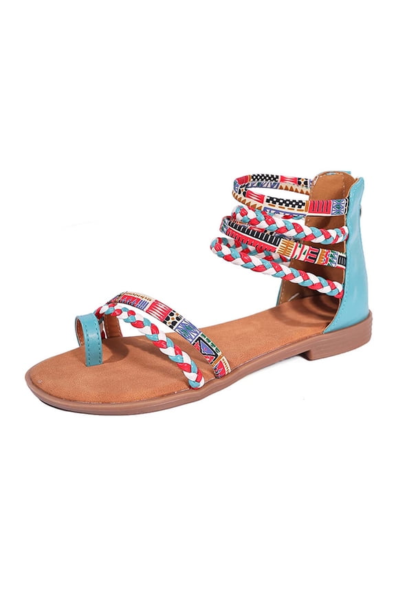 Bohemian Wedge Sandals for Women Wide Width Casual Platform Flat Beach Casual Shoes