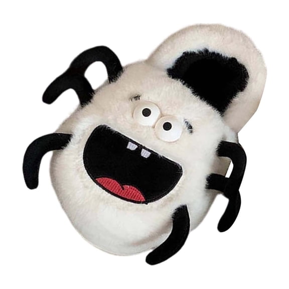 Wovix Cute Animal Slippers Boys Girls House Shoes Non Slip Warm Soft Winter Fuzzy Indoor Slipper Basic Soft Daily Bedroom Dormitory White 39