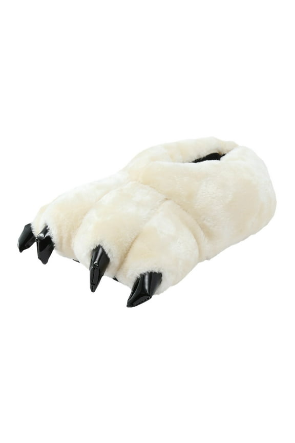 Fuzzy Bear Feet Slippers For Women Men Funny Indoor Gift Holiday Casual House Shoes