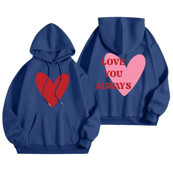 Wovix Hoodies For Women Word Graphic Sweatshirts Vintage Hoodie Trendy Preppy Hooded Shirts Long Sleeve Oversized Loose Soft Tops