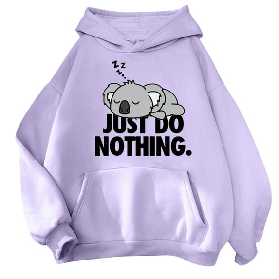 Wovix Hoodies for Women Girls Juniors Long Sleeve Casual Loose Hoodie Sweatshirts Oversized Basic Tops