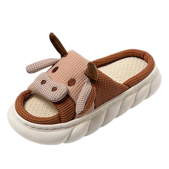 Wovix House Slipper For Women Animal Design Cute Sandals Open Toe Cushioned Thick Sole Durable Non-Slip Shoes Dorm Trendy Indoor Outdoor Shoes