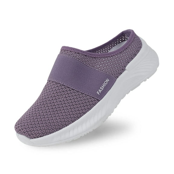 Wovix House Slipper For Women Breathable Cushioned Thick Sole Walking Shoes Backless Arch Support Soft Sole Outerwear Daily Wear