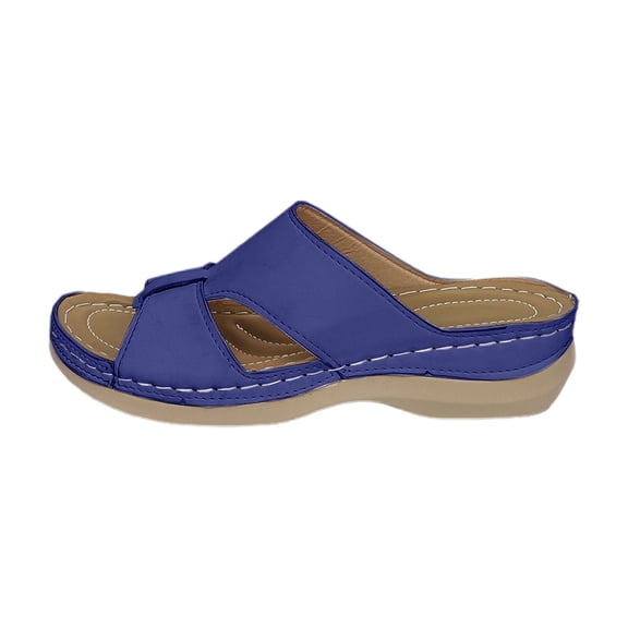 Wovix House Slipper For Women Flat Slides Sandals Comfortable Arch Support Sandal On Walking Shoes Open Toe Indoor Outdoor Shoes